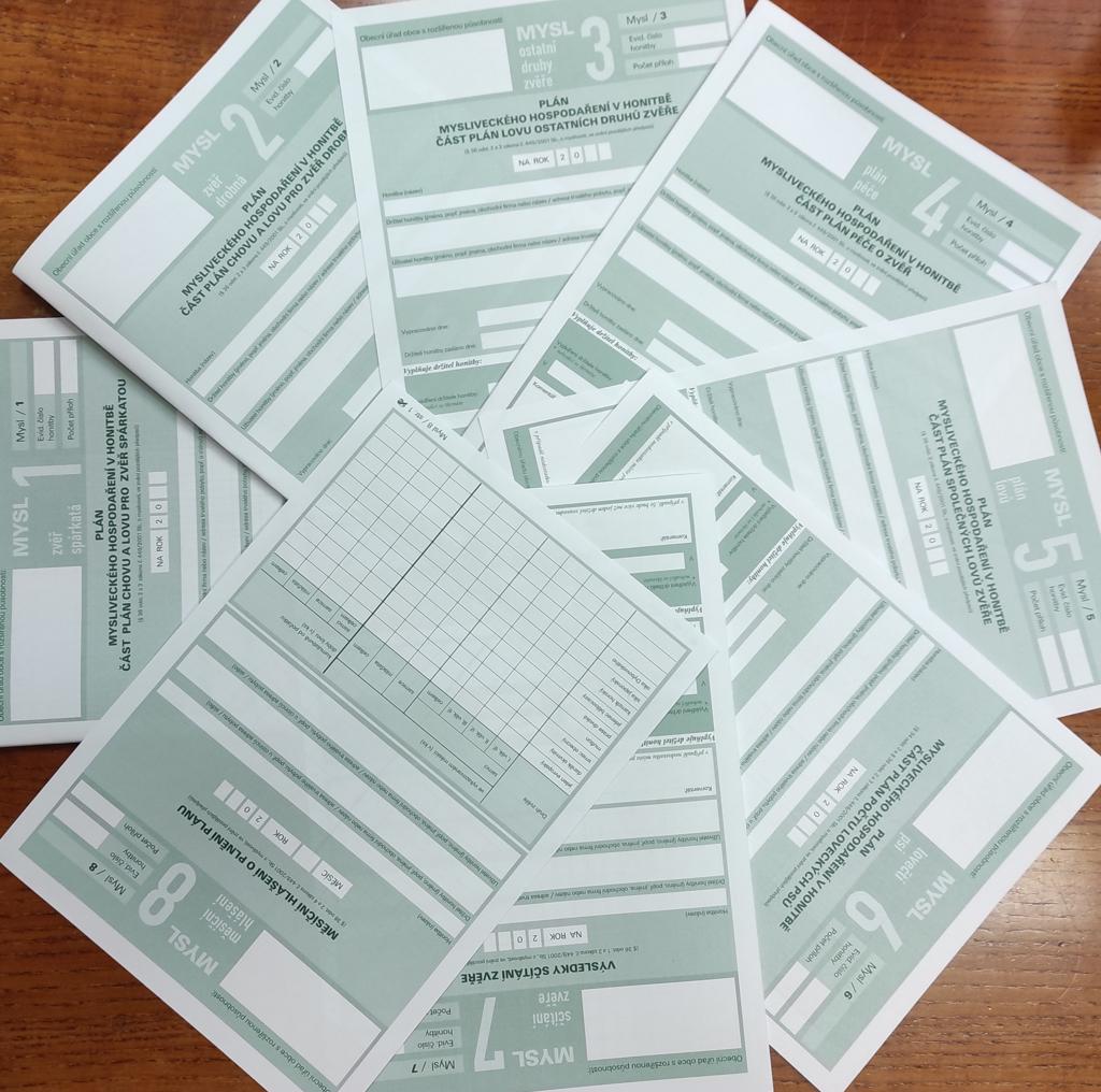 Formuláře dle vyhl. č. 553/2004 Sb.