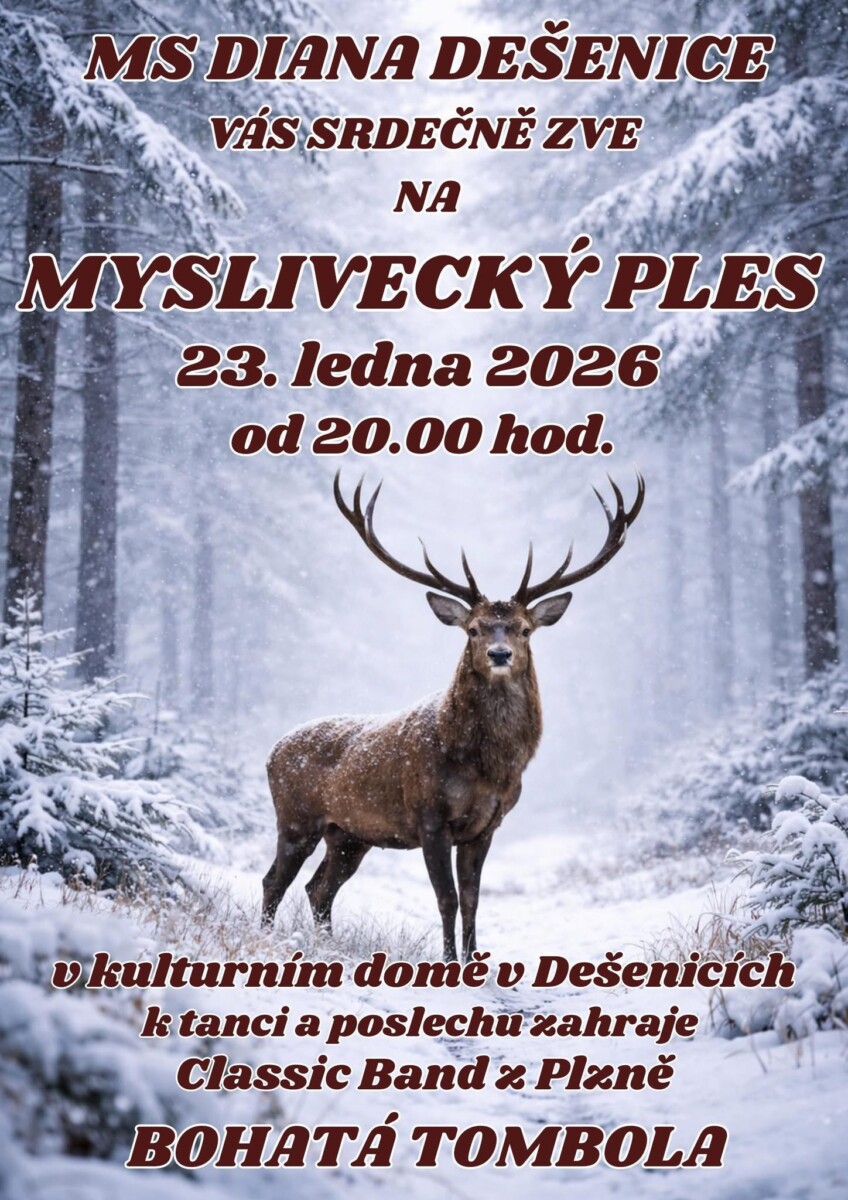 Myslivecký ples v Dešenicích