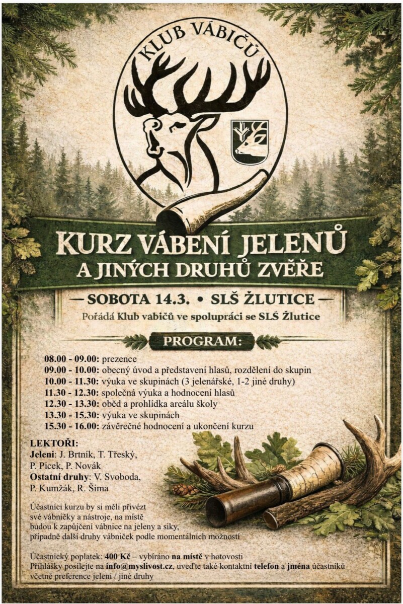 Pozvánka na kurz vábení
