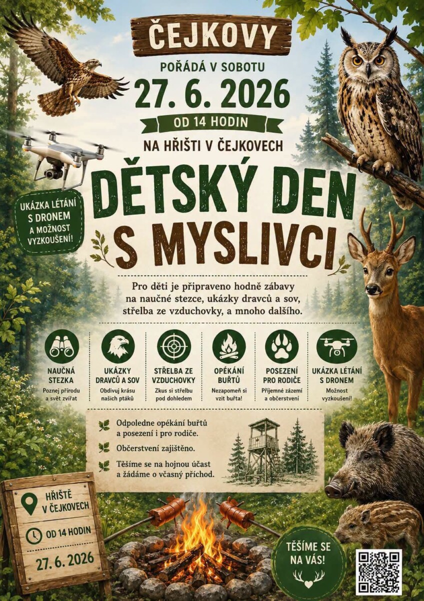 Dětský den s myslivci v Čejkovech